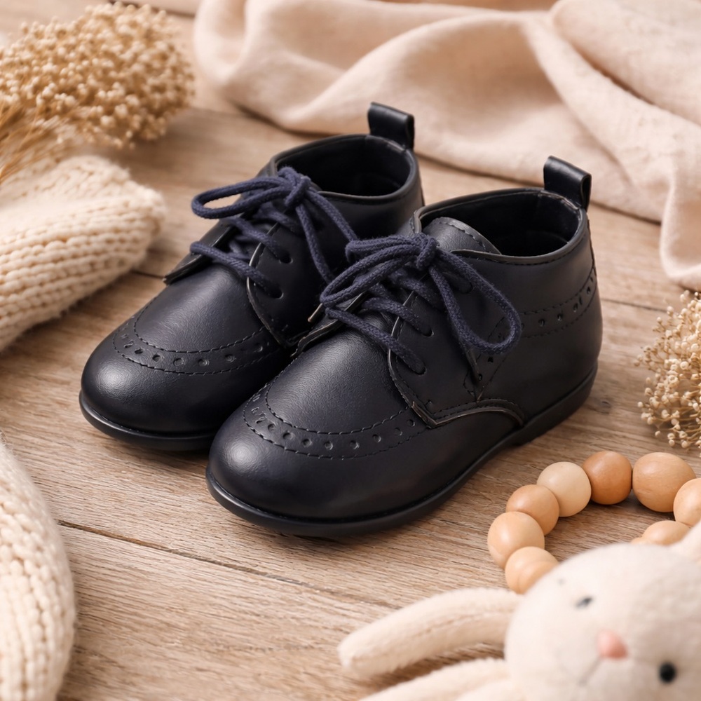 🖤 Classic Navy Baby Dress Shoes | Size 3 | Worn Once